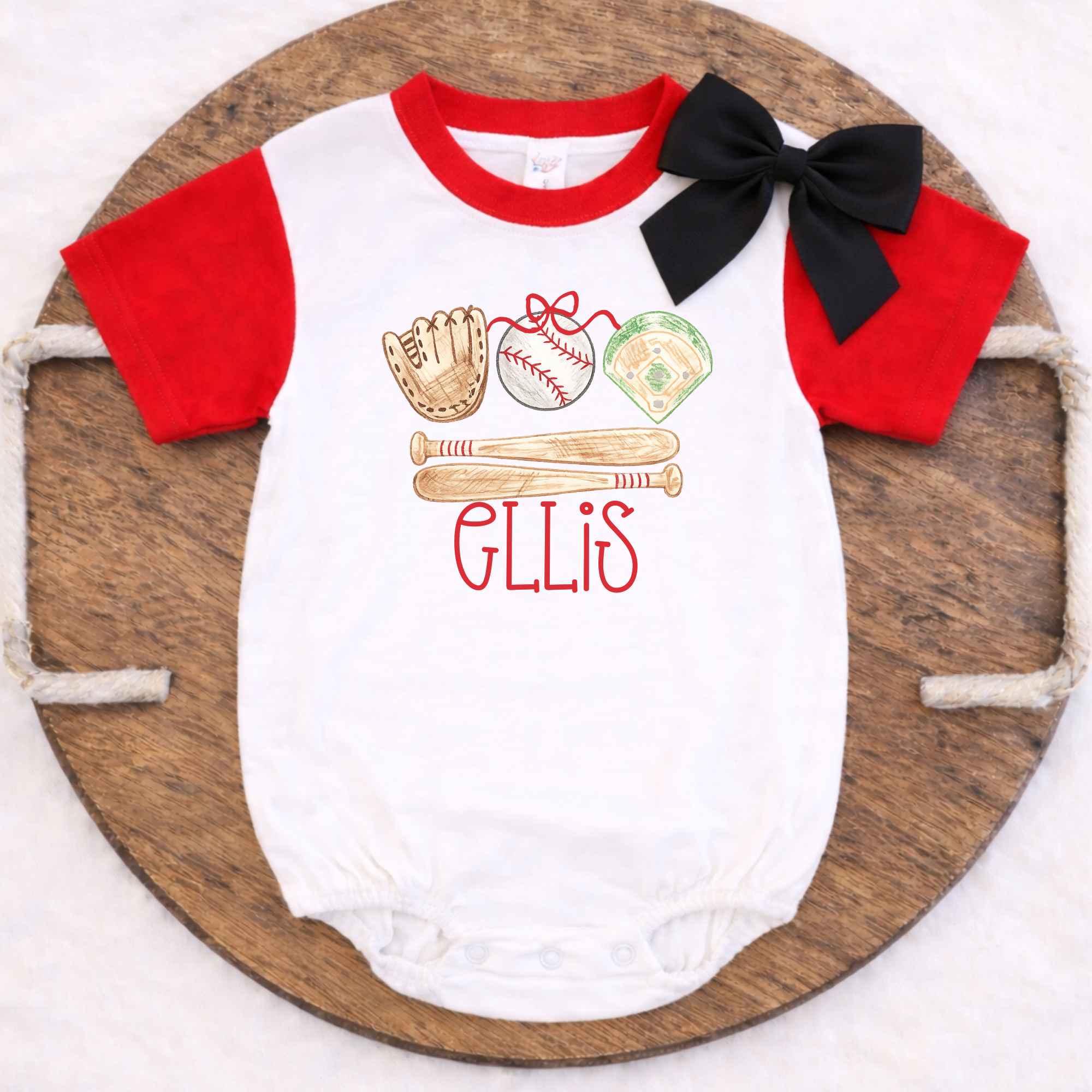 Girls Simple Baseball Tee