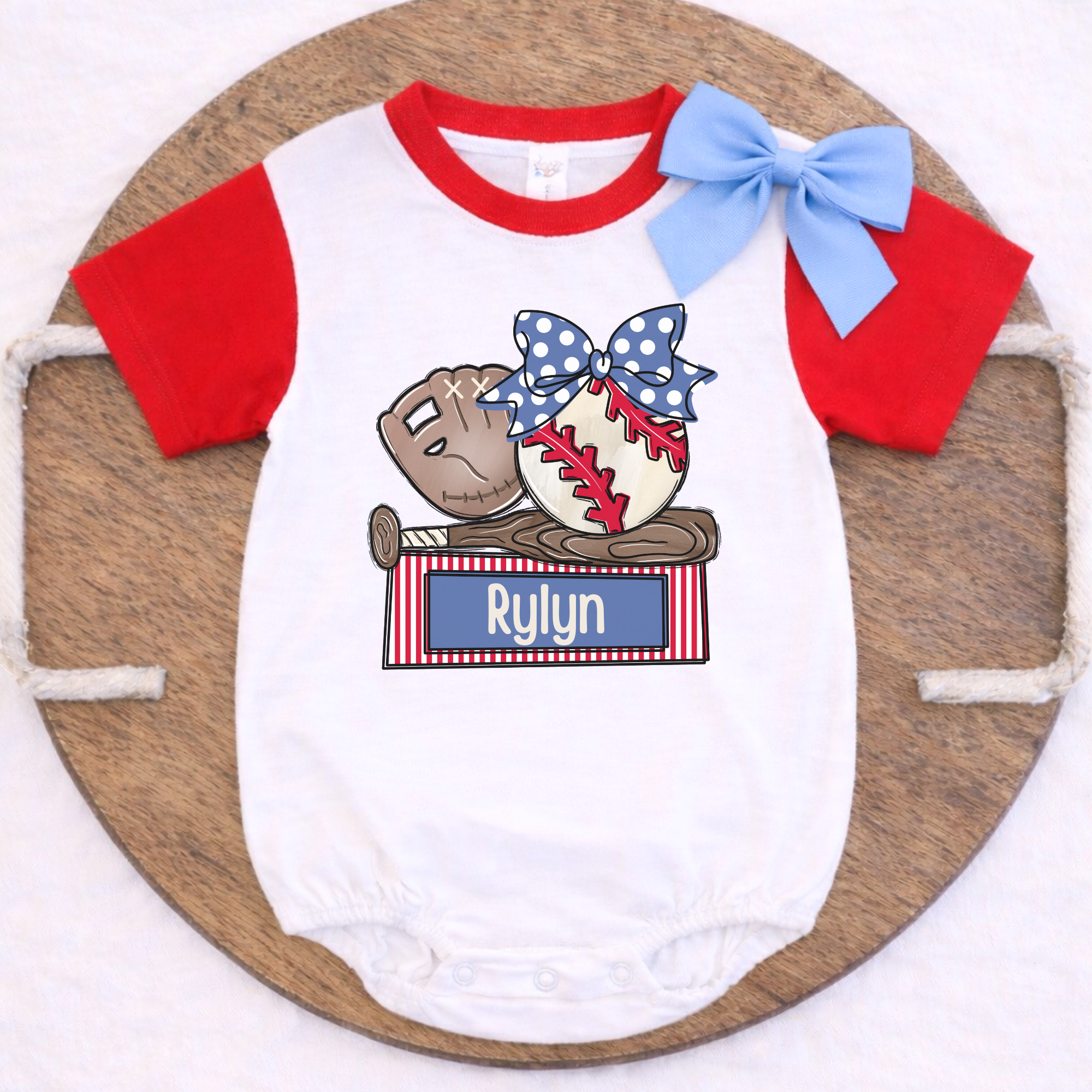 Girls Red White & Blue TWO Tee