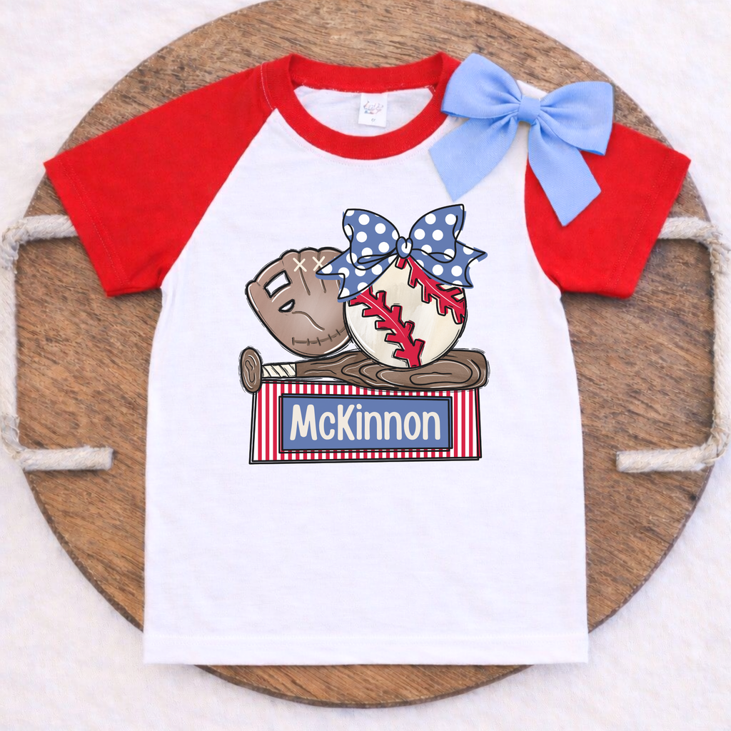 Girls Red White & Blue TWO Tee